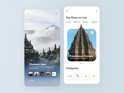 Travel Mobile App UI Design adobexd app appdesign indonesian java mobile app design mobile ui mobileapp travelapp uidesign uitrend uiux