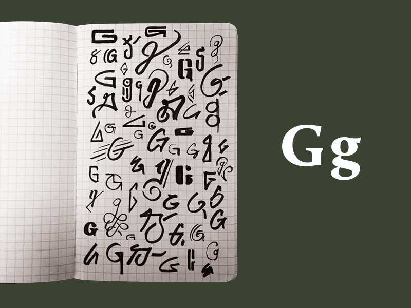 (gif) Letter Sketches: G,B,R,F,M