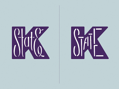 K-State Lettering graphic k state kansas lettering logo state type typography university