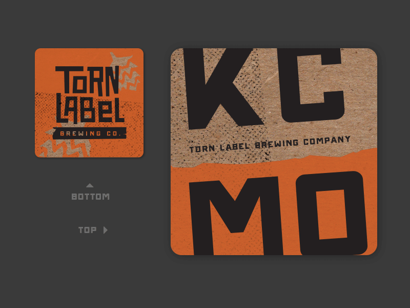 Torn Label Brewing Co. Coasters bass beer branding brew brewing co coaster house label logo saul torn