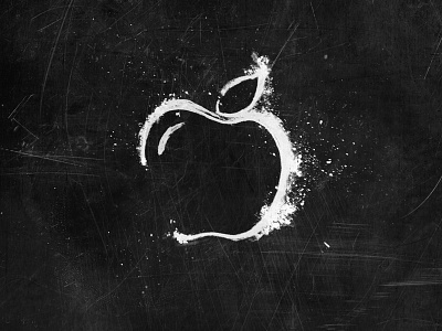 Applebee's Logo apple chalk design logo pastel sketch texture