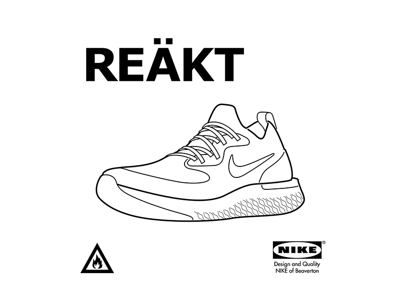 Nike Epic React/Ikea Manual illustration instructions manual nike react shoes