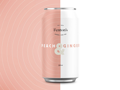 Peach & Ginger Ice Tea branding can drink ginger graphic design ice tea peach