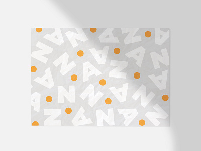 A.N. graphic orange pattern type typography vector