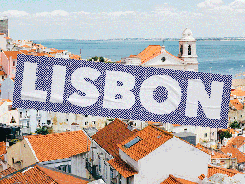 LISBON design gif graphic design lisbon pattern portugal stickers tiles travel