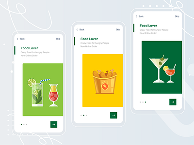 Walkthrough Food App Screen