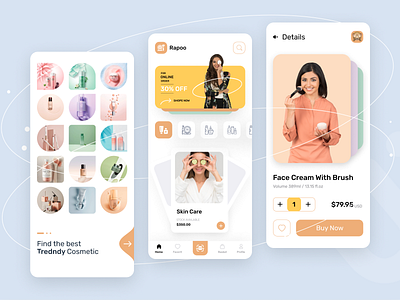 Cosmetic eCommerce App body care cosmetic creative dribbble best shot ecommerce helth care new trends produtcs skin care spa woman products