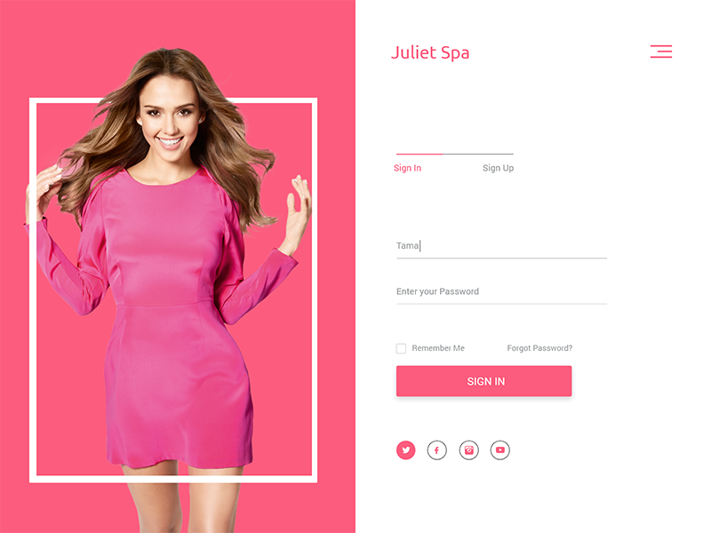 Spa Salon login Page by Shadhin lablu 👨🏻‍💻 on Dribbble