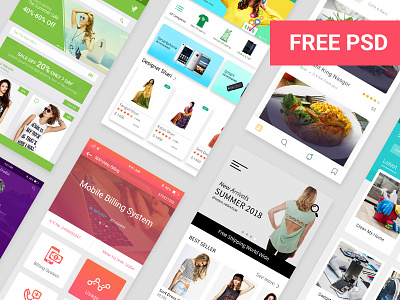 Home UI Design app screen app ui free psd free screen home news feed rofile ui ux