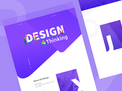 Design Thinking app landing page color concept creative dribbble best shot google gradient landing page landing page design template website design