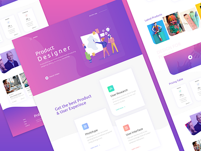 Product Designer best shot best shot google best shot dribbble color concept creative gradient landing page landing page design product product designer template typography web site design