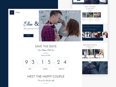 Wedding Landing Page concept dribbble best shot dribbble shot landing page website design weddign landing page wedding wedding 2019 wedding template