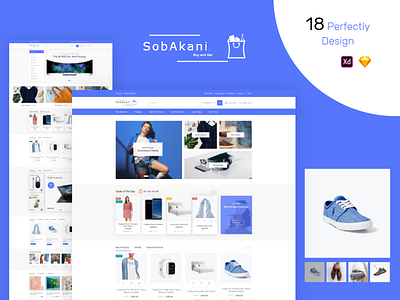 SobAkani Ecommerce Template best shot buy and sell buy sell best template creative dribbble best shot e commerce template ecommerce landing page landing page design order web site