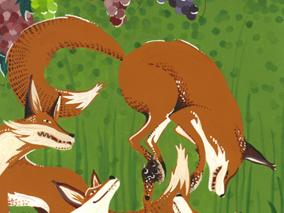 Fox and the Grapes by Mary Sievert on Dribbble