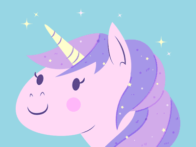 Unicorn animation gif illustration kawaii unicorn vector illustration