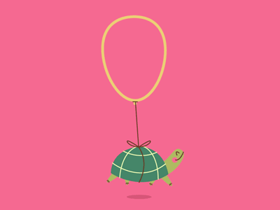Wheee animals balloons gif minimal turtle vector vector illustration