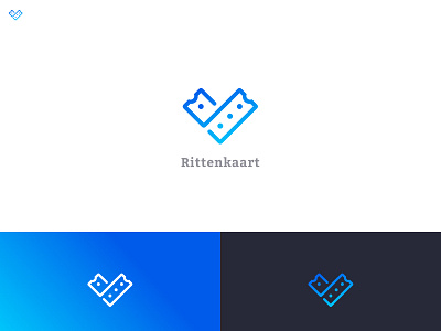 Rittenkaart Logo brand branding card goes identity logo mark rit ritten startup ticket times