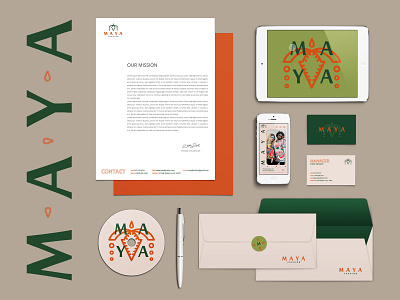 Maya Fashion fashion fashion brand green logo logo design maya orange