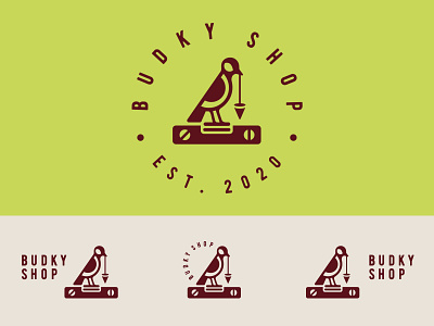 Budky shop - ver.2 bird bird logo birdhouse brown graphic design green logo logodesign ptačí budka ptačí budky wood