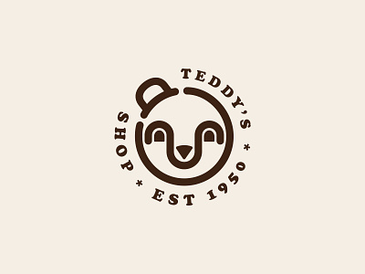 Teddy's shop animal bear branding cute cute animal icon logo logo design logotype mark teddy teddy bear visual identity