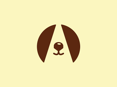 An A letter dog animal branding branding design brown cute design dog icon illustration logo logo design mark vector visual identity