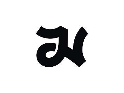 JN initials black clean design graphic design initials initials logo letter j letter n lettering logo mark simple vector art