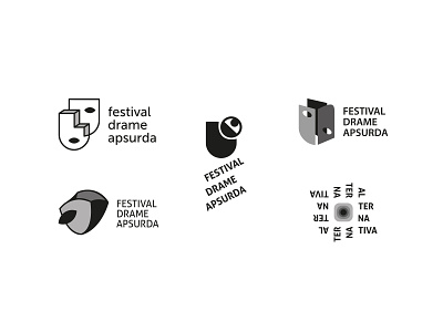 The Theatre of the Absurd Festival_Logo exploration black branding branding design design festival graphic design grey logo logotype mark the theatre of the absurd theatre visual design visual identity
