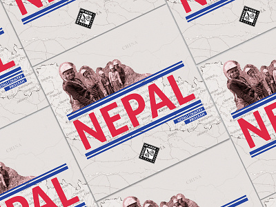Nepali Country Program - leaflet blue clovek v tisni design editorial graphic design humanitarian leaflet nepal ngo print design red člověk v tísni