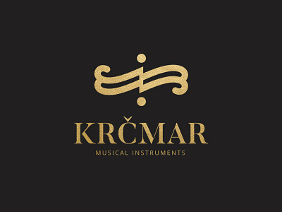 KRČMAR musical instruments golden logo music musical instruments