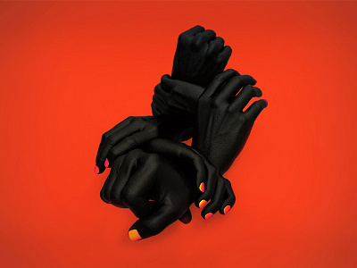 3D Handz 3d abstract black hand hands photorealism render