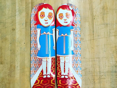 Grady Girls illustration skate deck