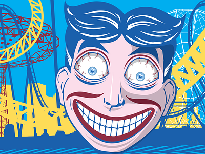 Funny Face coney island illustration