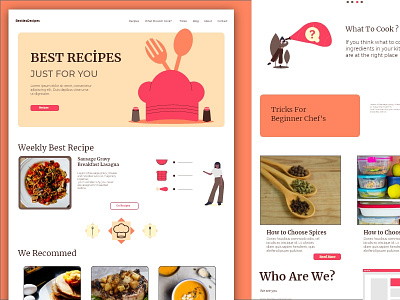 UI Design - Homepage homepage recipe ui webdesign website