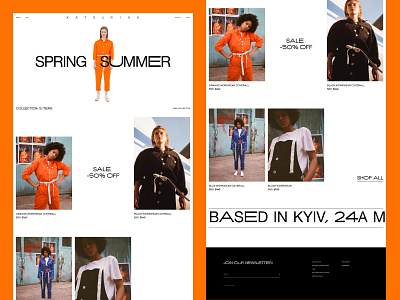 KATSURINA design desktop ecommerce figma layout minimal shop store typography ui ux web website