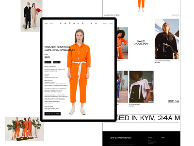 Katsurina design desktop ecommerce figma grid layout minimal online store shop store tablet typography ui ux web website