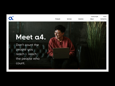 a4 Media design desktop figma layout minimal typography ui ux web website