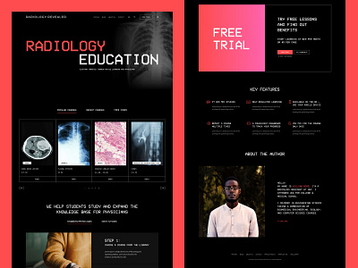 RADIOLOGY REVEALED black colorful design desktop education figma grid layout typography ui ux web website