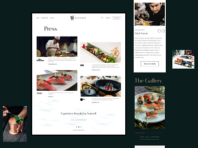 KISSAKI design desktop digital figma grid laptop layout minimal mobile restaurant typography ui ux visual design web website