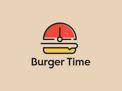 Burger time logo branding burger time