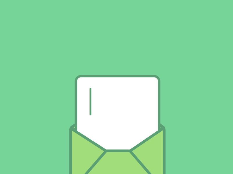 Thank you envelope and looping gif
