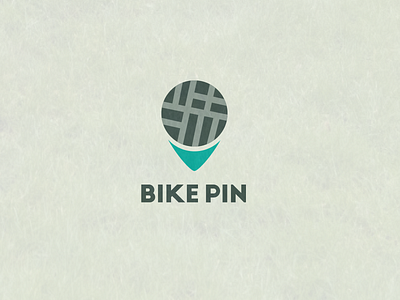 Bike pin logo concept bike concept coursework cycling location logo design pin