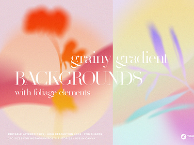 Gradient Backgrounds with Foliage Elements