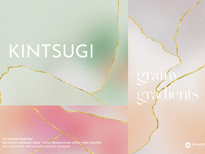Kintsugi Gradient Backgrounds abstract backgrounds branding gold gradient illustration japanese kintsugi packaging photoshop textured wallpapers