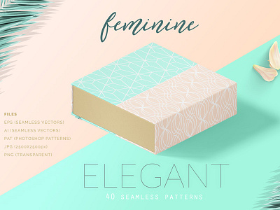 Feminine Elegant Patterns Screenshot art colors geometric illustration patterns presentation vector