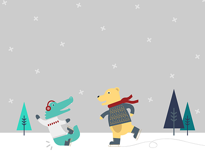 Get your skates on! advent allygator bump christmas fall frozen ice skating shuttle skating winter