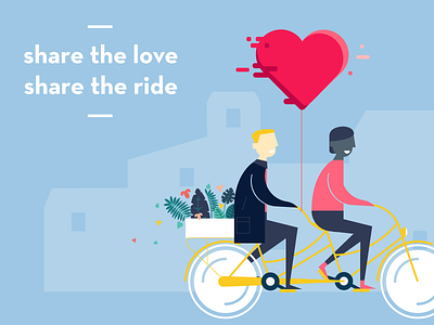 Share the love, share the ride! allygator bike couple jungle shuttle tandem valentines