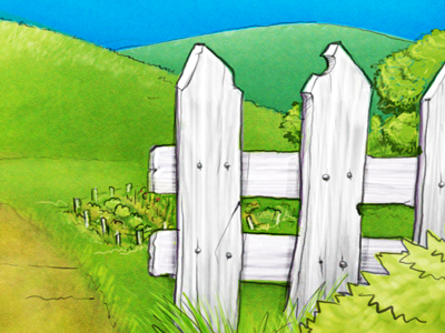 White Fence background drawing game iconfactory illustration iphone photoshop