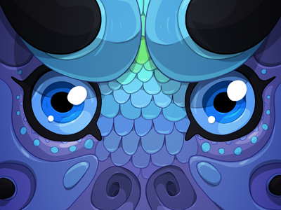 Sputtle character creature drawing eyes illustration vector