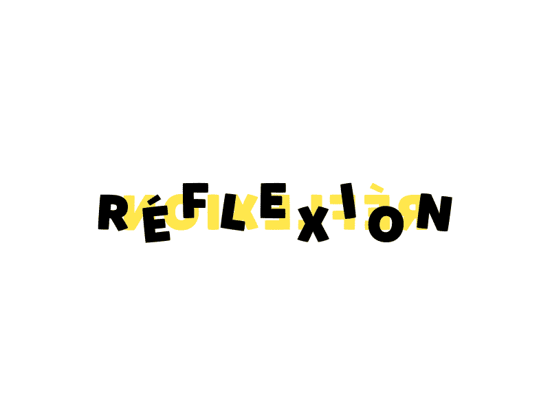 Réflexion logo branding logo motion reflexion typography yellow