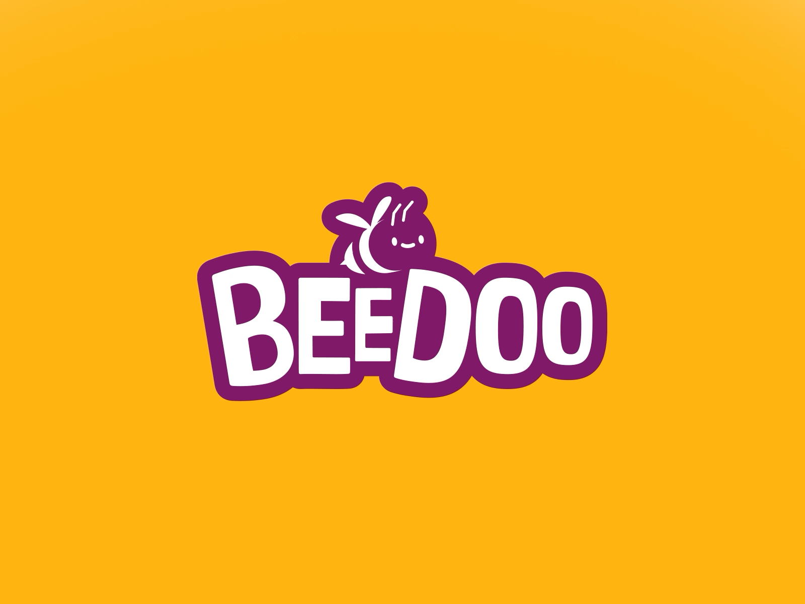 Beedoo logo bee beedoo branding game honey kids logo
